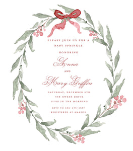 Berry Wreath Invitations