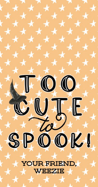 Too Cute to Spook - Orange with Stars