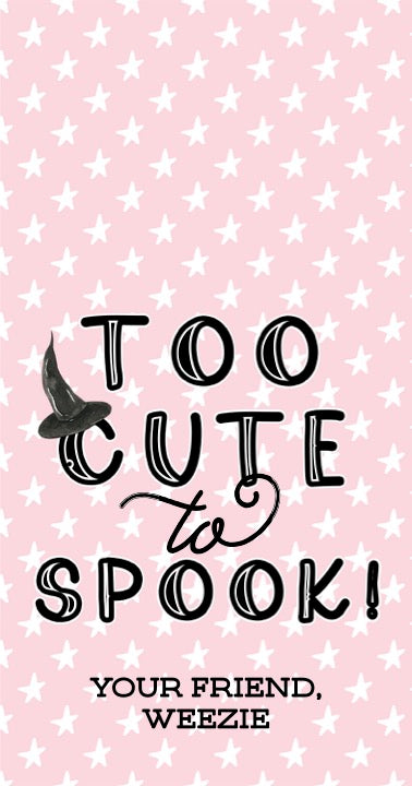 Too Cute to Spook - Pink with Stars