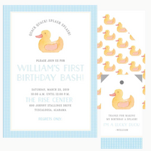 Load image into Gallery viewer, Rubber Ducky Birthday Invitations