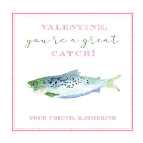 You're a Great Catch Pink Gift Tags