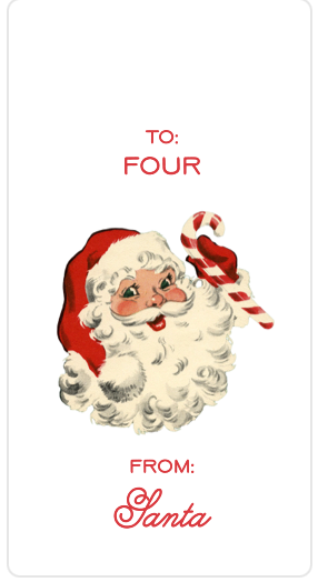 From Santa Large Tag
