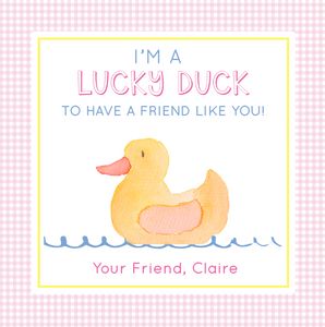 Lucky Ducky Pink Gift Tags
