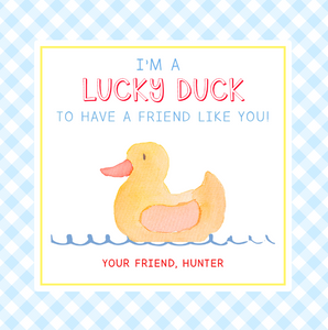 Lucky Ducky Blue Gift Tags
