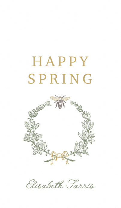 Happy Spring Gift Tags — Gold