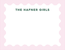 Load image into Gallery viewer, Scallop Stationery Set-Pink Gingham