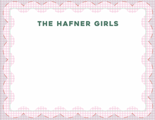 Load image into Gallery viewer, Scallop Stationery Set-Pink Gingham
