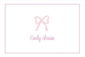 Pink Bow Calling Cards