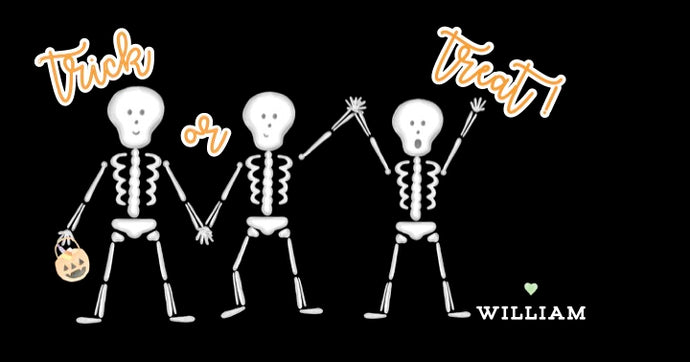 Skeleton Trio- Orange