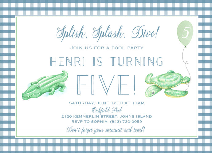 Pool Party Invitations II