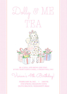 Dollie and Me Tea Invitations