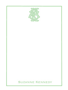 Monogram Notepad - Green
