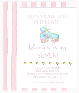 Skating Birthday Invitations
