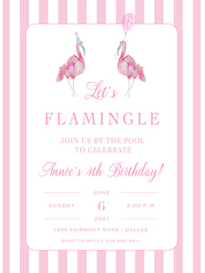 Let’s Flamingle Flamingo Invitations