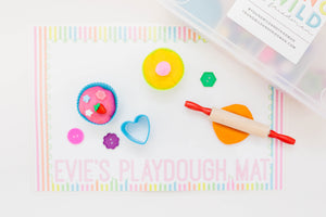 Personalized Play dough Placemat-Pink
