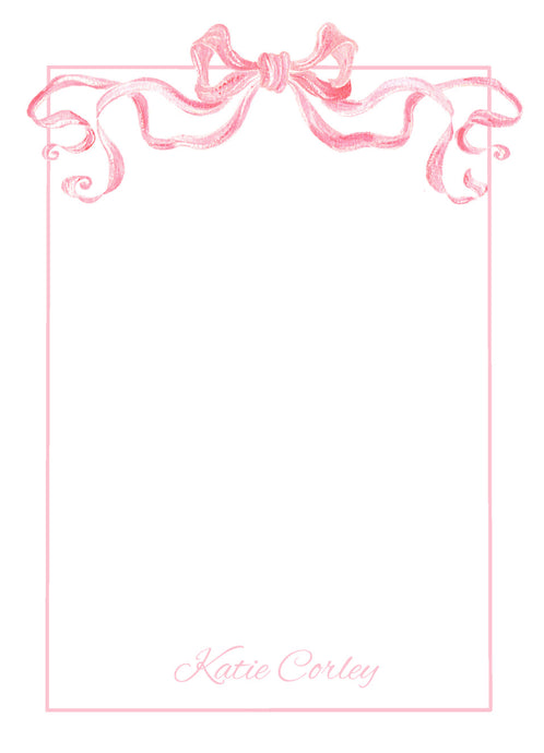 Bow Notepad Pink