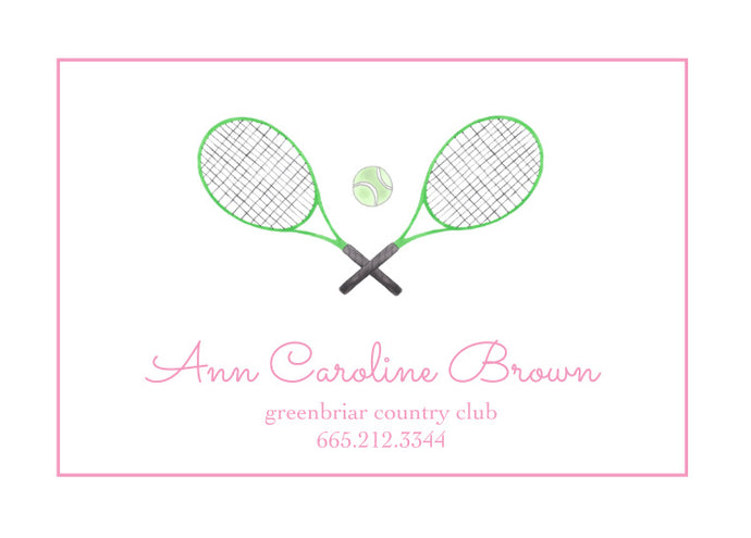 Tennis Luggage Tag - Pink