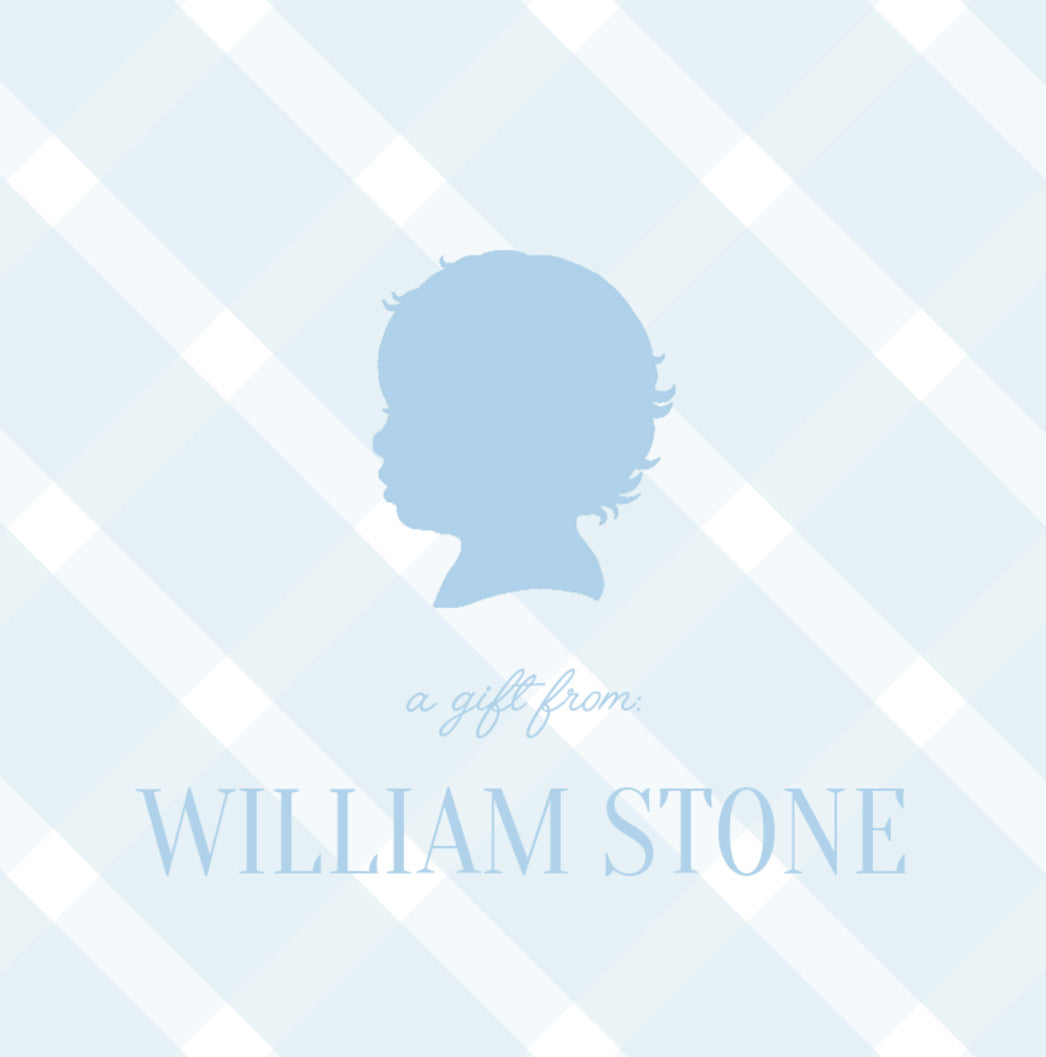 Silhouette Calling Cards Blue-Baby