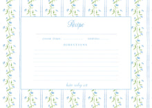 Load image into Gallery viewer, Floral Recipe Cards- Blue