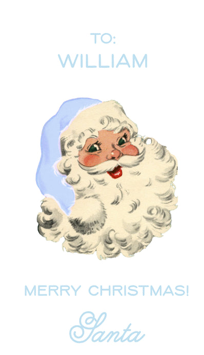 From Santa Large Tag - Blue