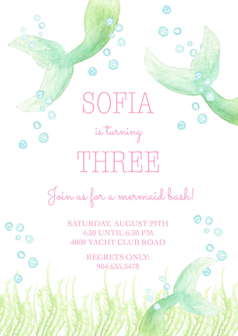 Mermaid Birthday Invitations