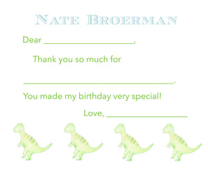 Easy Breezy T-Rex Thank You Notes