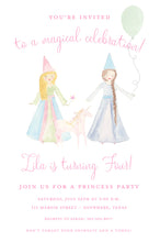 Load image into Gallery viewer, Princess Birthday Invitations