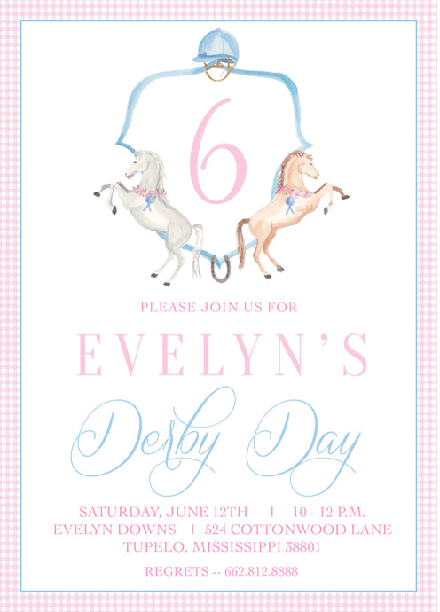 Derby Crest II Birthday Invitations