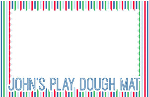 Personalized Play dough Placemat-Blue