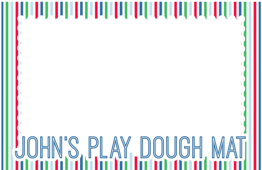 Personalized Play dough Placemat-Blue