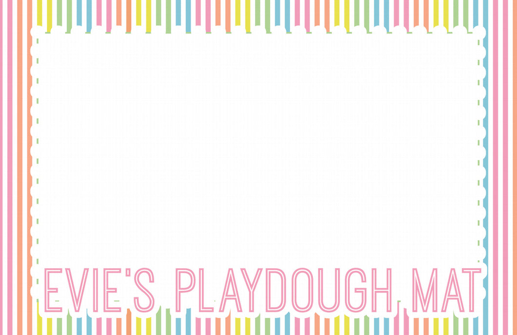 Personalized Play dough Placemat-Pink