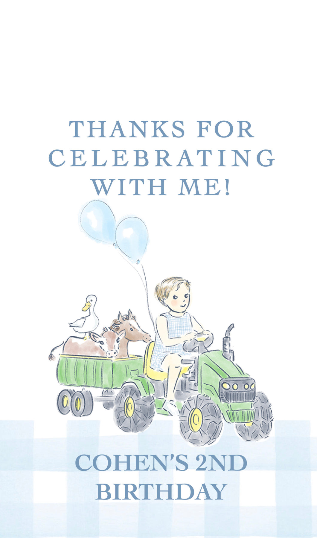 Big Green Tractor Gift Tags