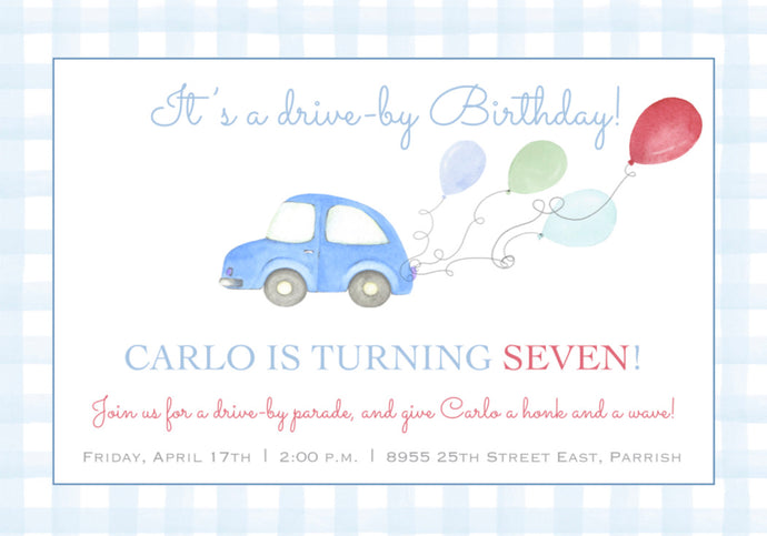 Drive-by Invitation Blue