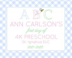 Back to School Sign-Pastel ABC