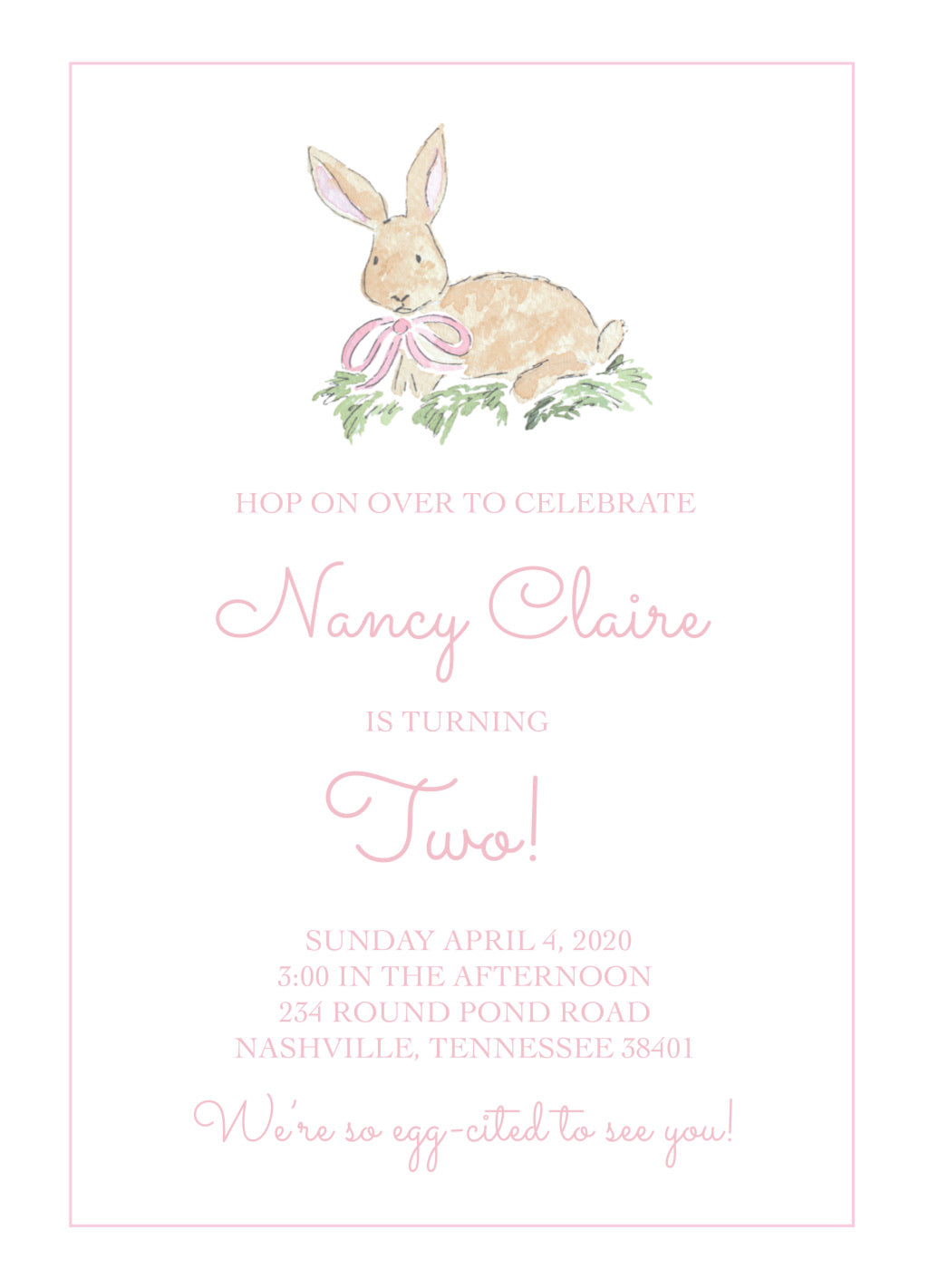 Some Bunny Birthday Invitations