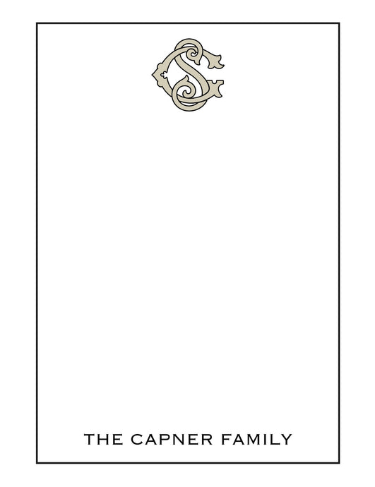 Monogram Notepad - Black