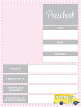 Load image into Gallery viewer, School Memory Pages- Pink- MDO-12th