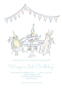 Animal Tea Party Invitations