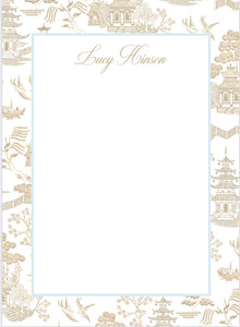 Neutral Toile Notepad