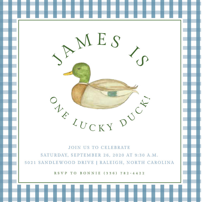 Lucky Duck Invitations