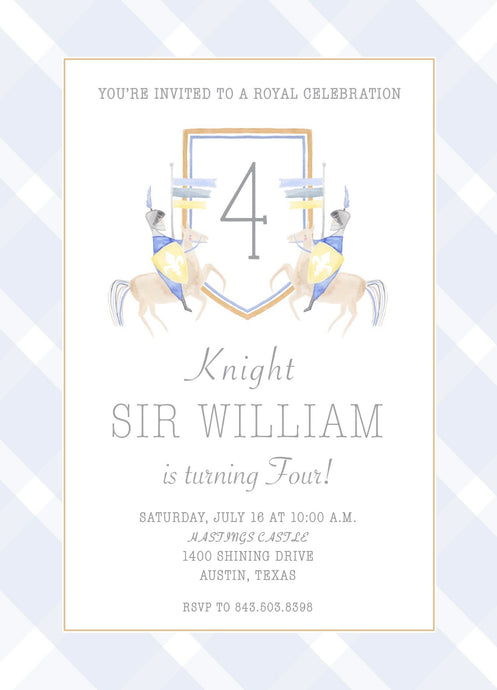 Brave Knight Invitations