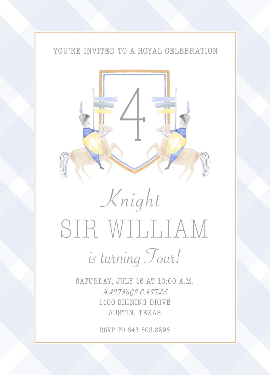 Brave Knight Invitations