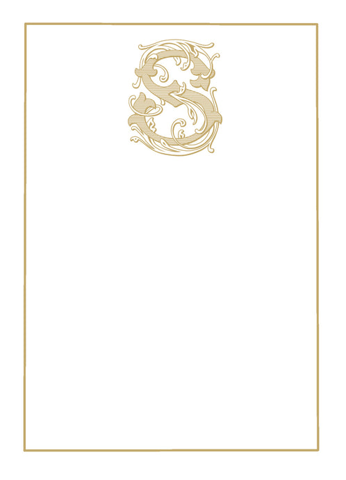 Vintage Vine Notepad- Gold