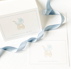 Blue Carriage Folded Notes Set