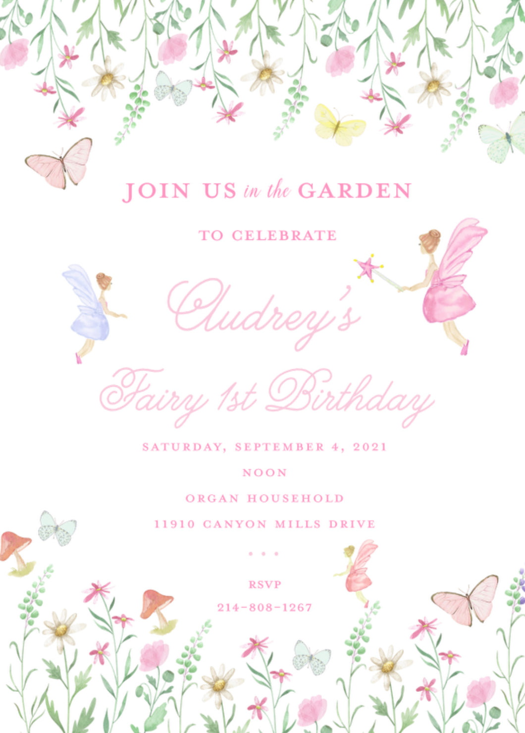Fairy Garden Party Invitations