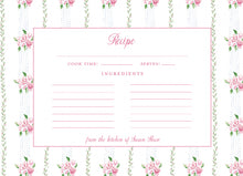 Load image into Gallery viewer, Floral Recipe Cards- Blush