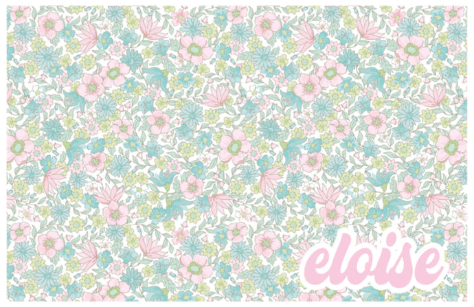 Pink and Blue Floral Placemat