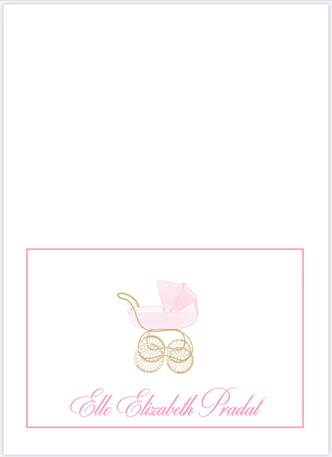 Pink Carriage Folded Notes Set