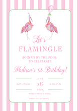 Load image into Gallery viewer, Let’s Flamingle Flamingo Invitations