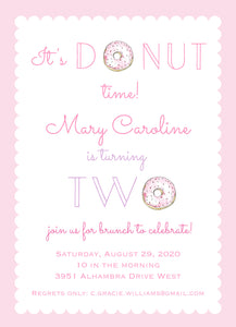 Donut Birthday Invitations II